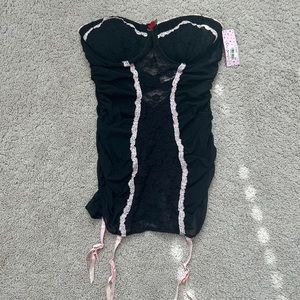 Jezebel Black and Pink Corset